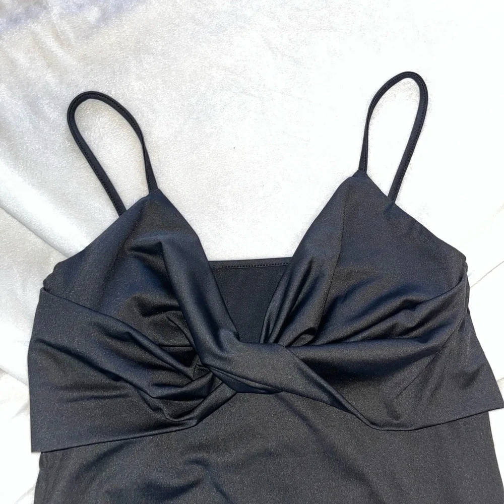 Fitted Slim Mini Black Dress LARGE Like New